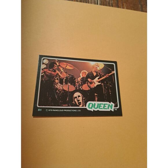 Vintage 1979 Raincloud Productions Queen Trading Card #51 Rock Band Memorabilia - Picture 1 of 2